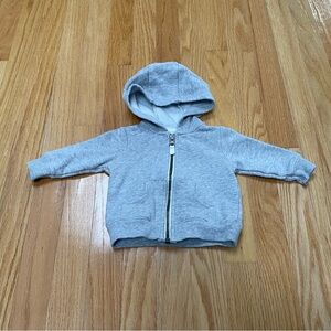 Carters gray zip up hoodie size 3 months